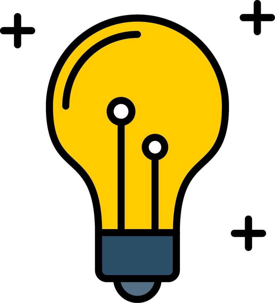 Idea Line Filled Icon vector