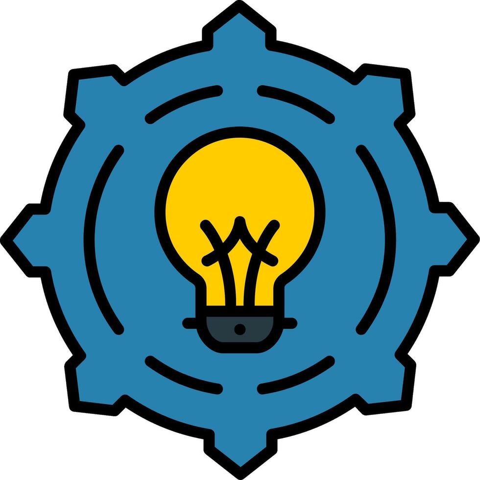 Innovation Line Filled Icon vector