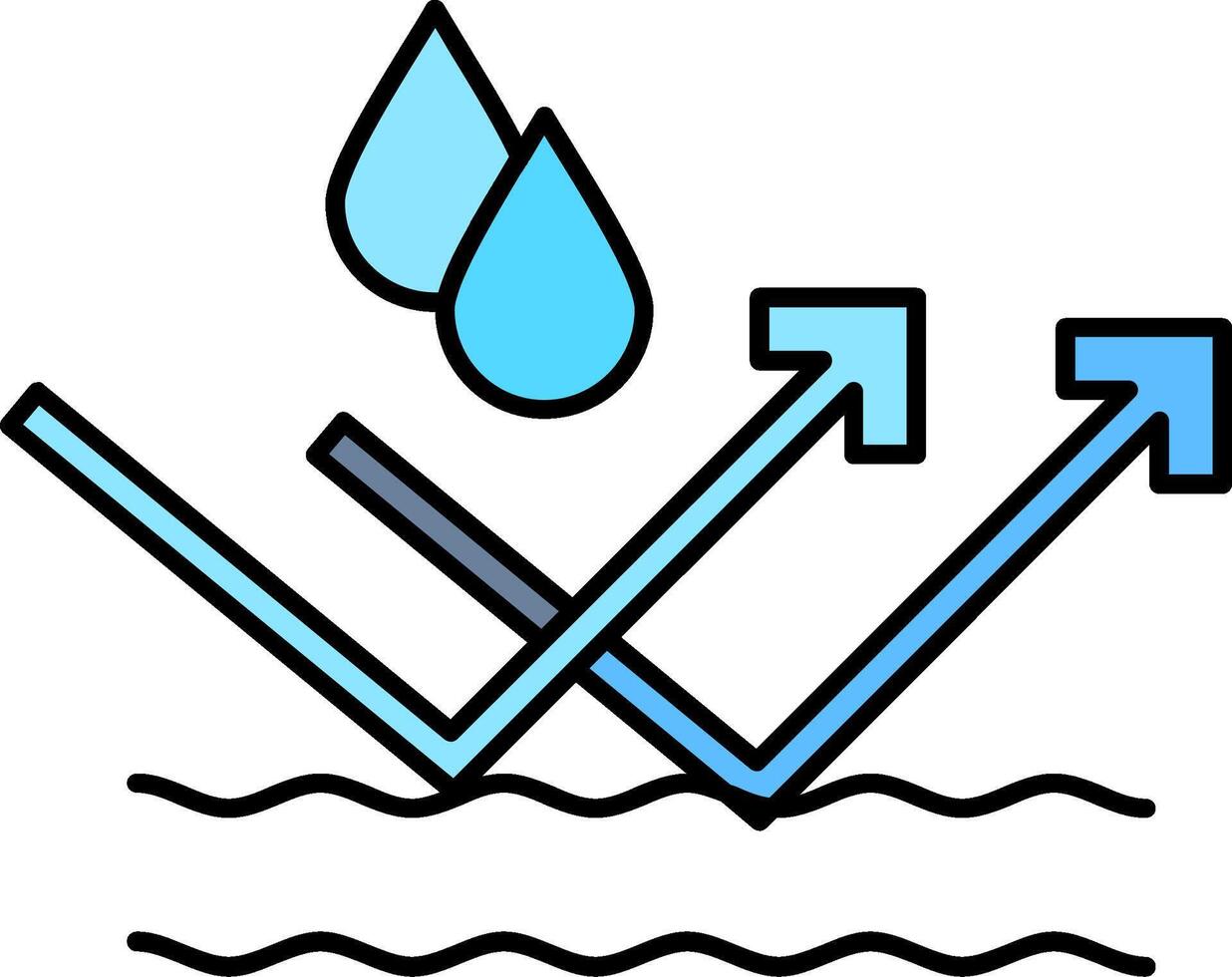 Water Resistant Line Filled Icon vector