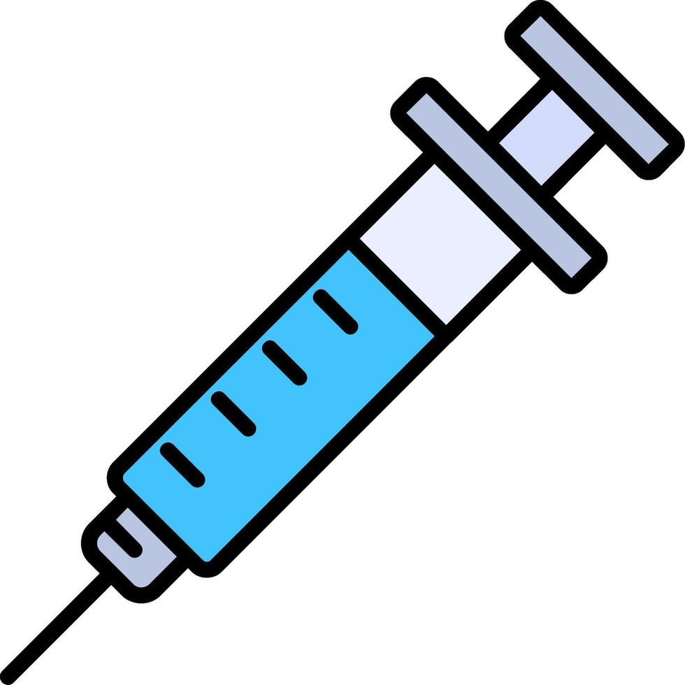 Injection Line Filled Icon vector