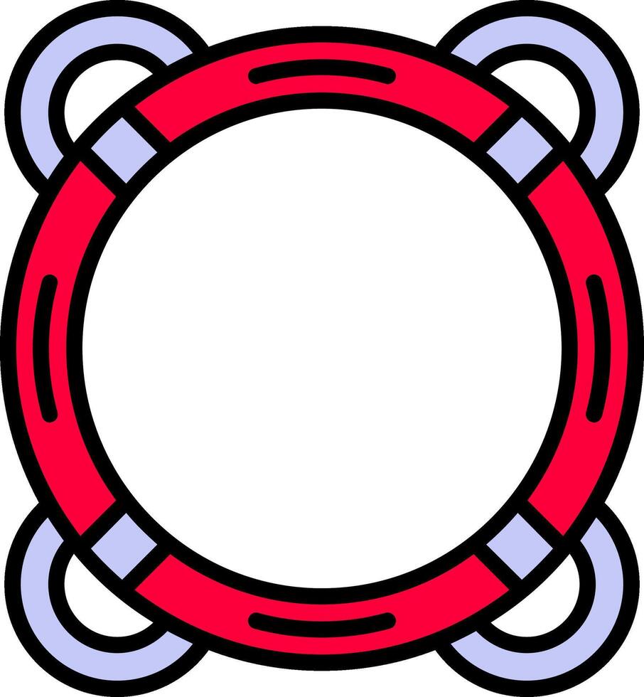 Lifebuoy Line Filled Icon vector