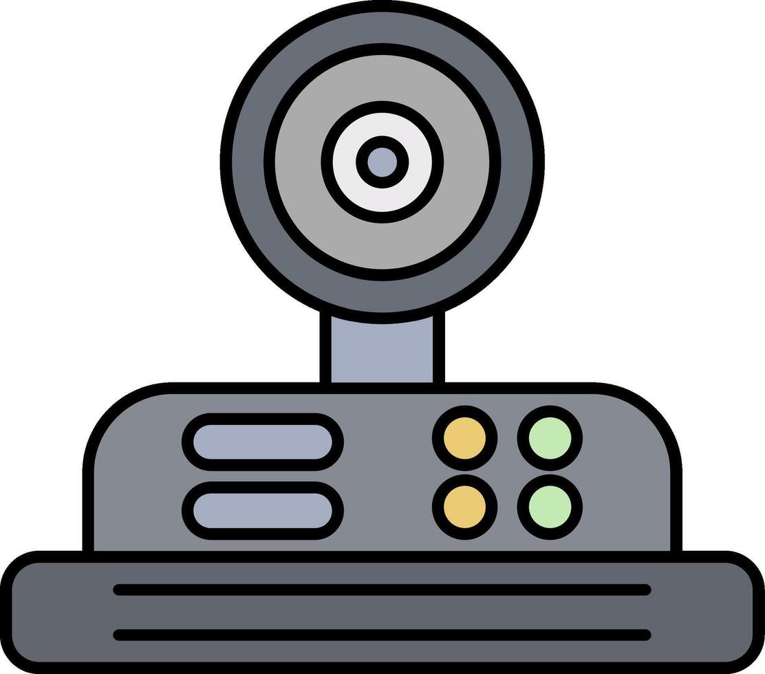 Camera Line Filled Icon vector