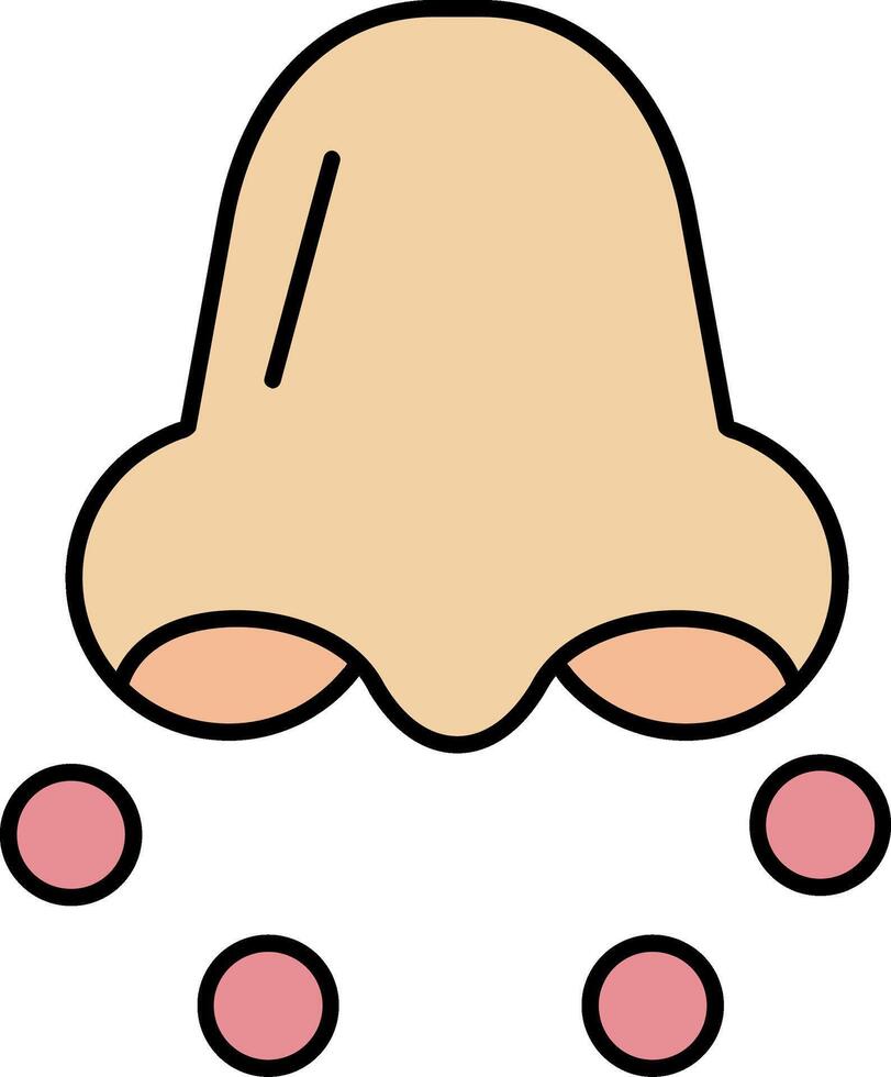 Pollen Allergy Line Filled Icon vector