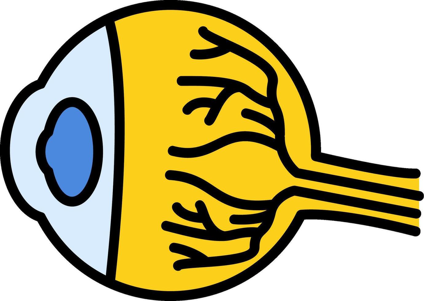Eye Ball Line Filled Icon vector