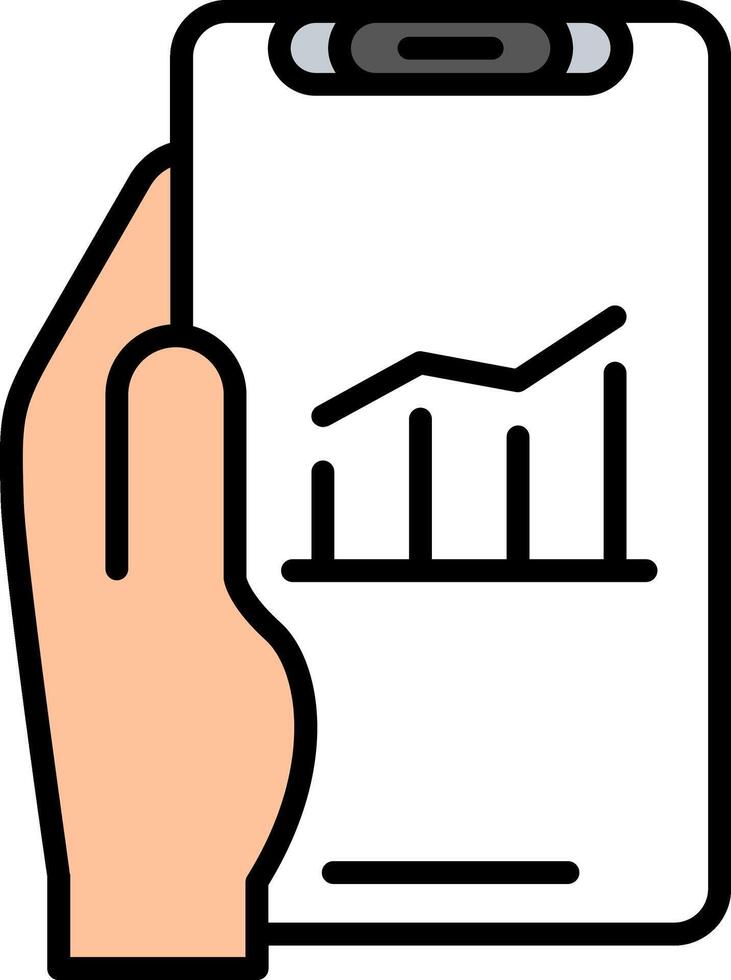 Trendy Line Filled Icon vector