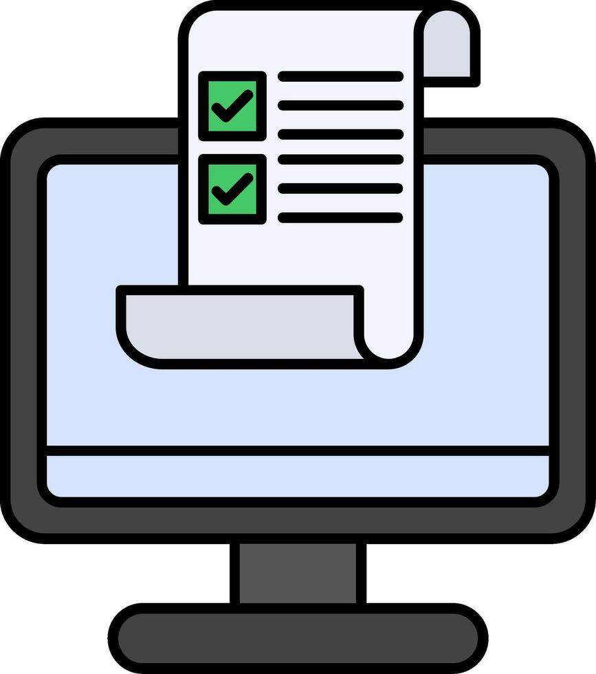 Brief Line Filled Icon vector