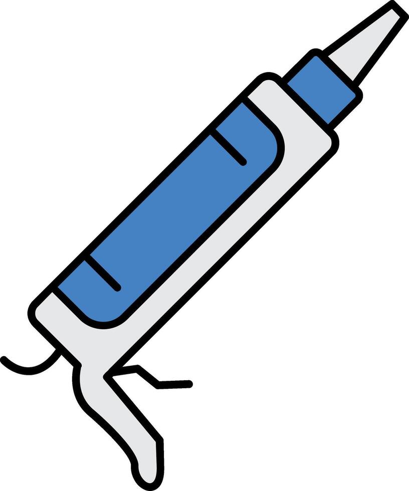 Sealant Gun Line Filled Icon vector