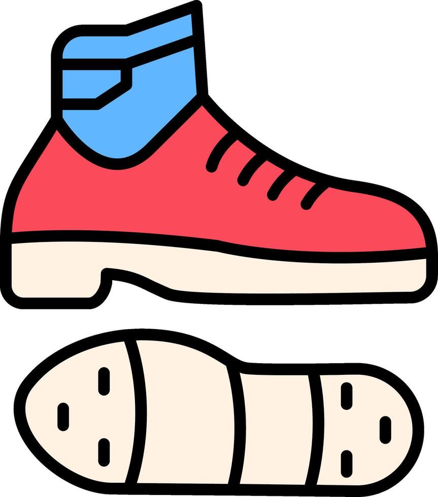 Tap Shoes Line Filled Icon vector