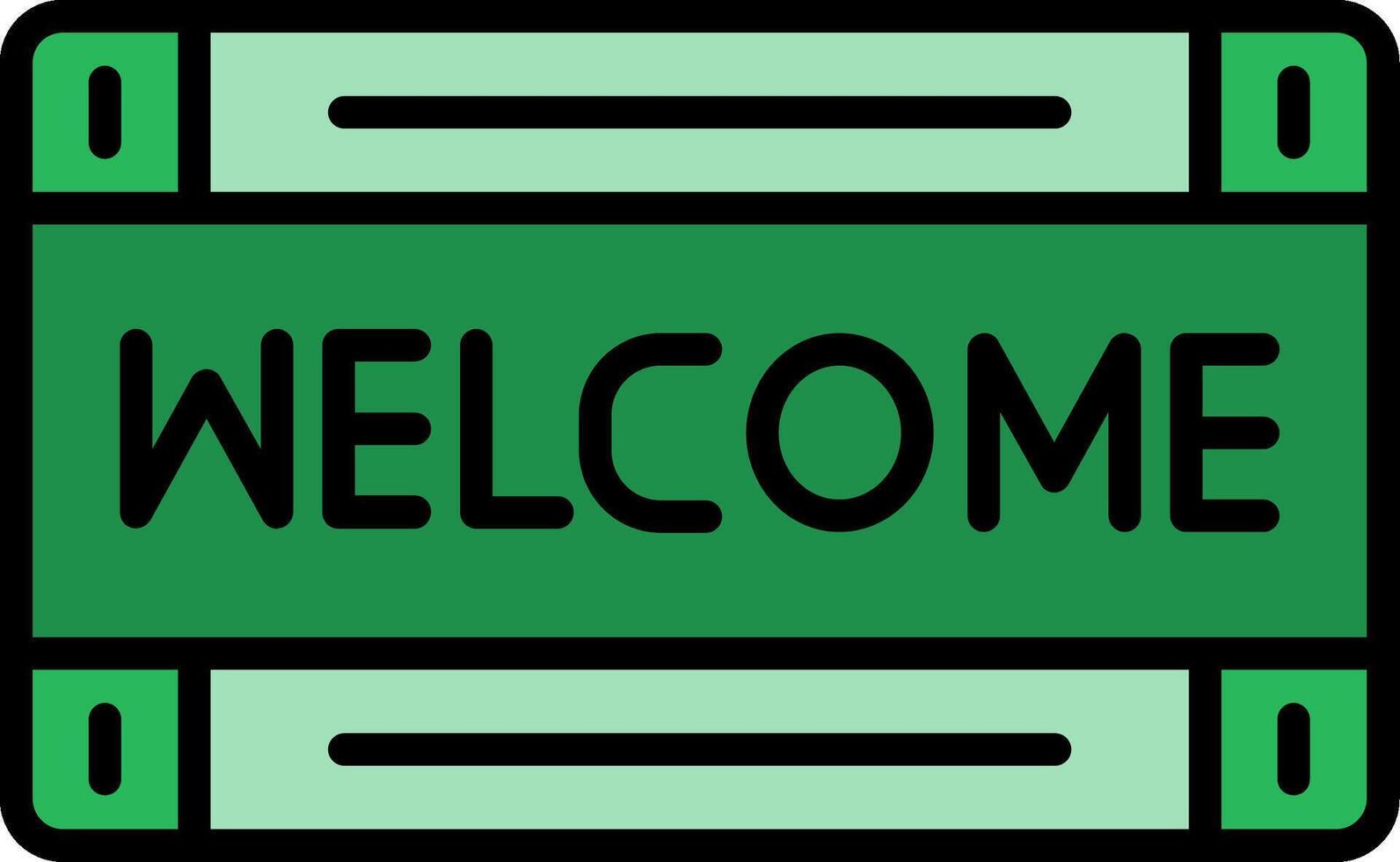 Welcome Line Filled Icon vector
