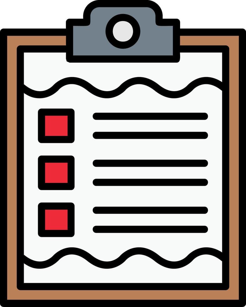 Clipboard Line Filled Icon vector