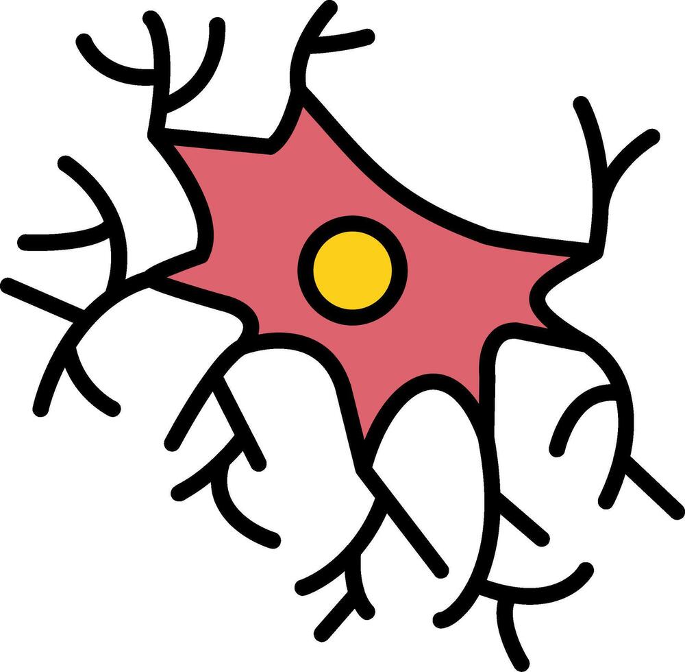 Astrocyte Line Filled Icon vector