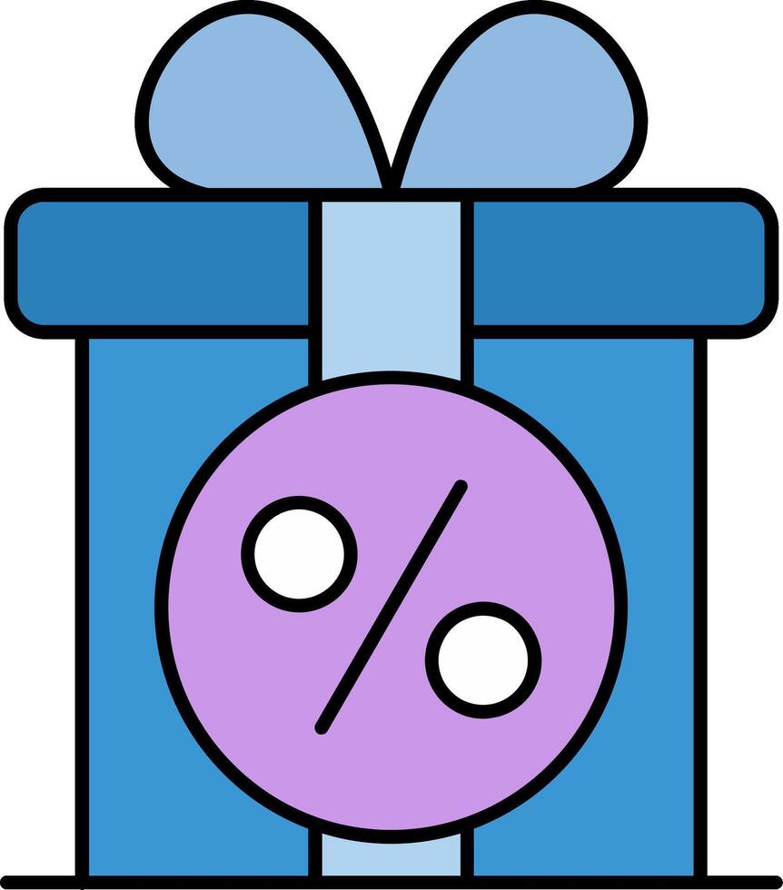 Gift Line Filled Icon vector