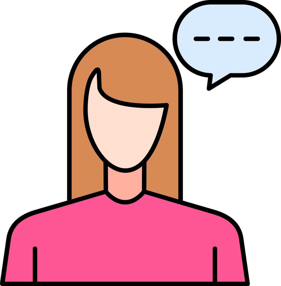 Virtual Assistant Line Filled Icon vector