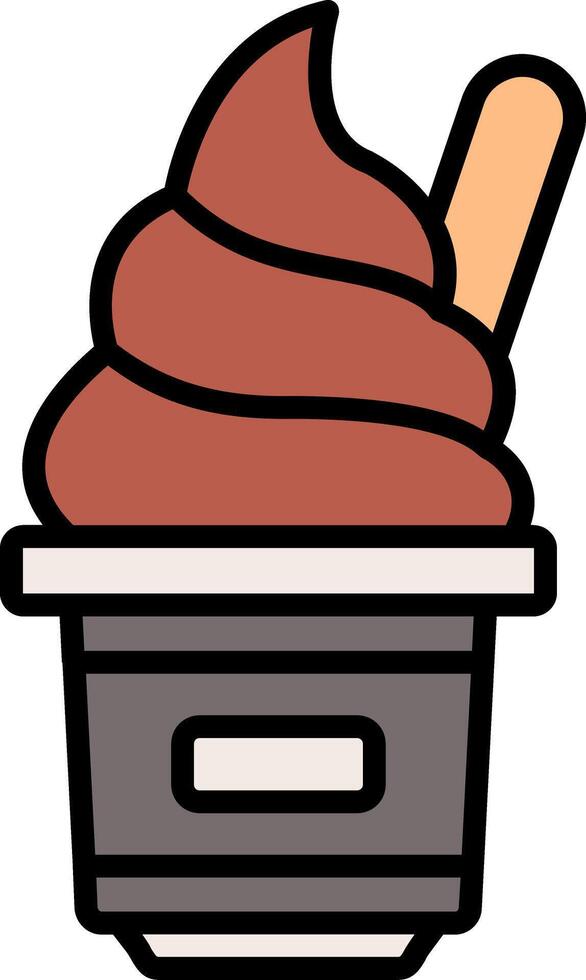 Ice Cold Line Filled Icon vector