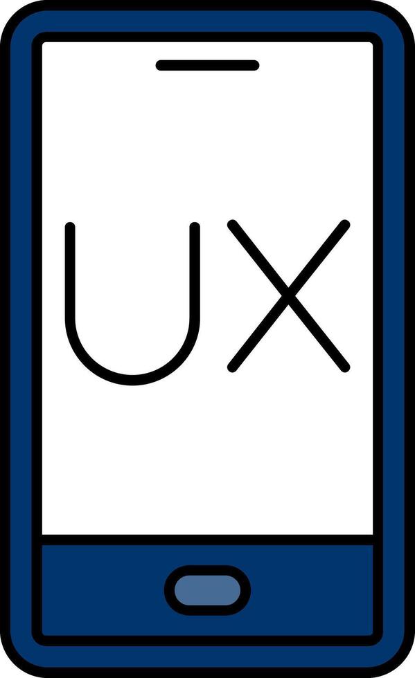 Ux Design Line Filled Icon vector