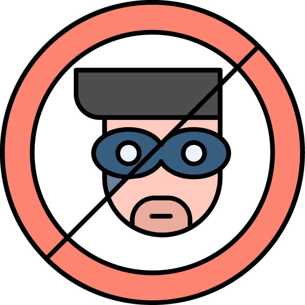 Anti Theft Line Filled Icon vector