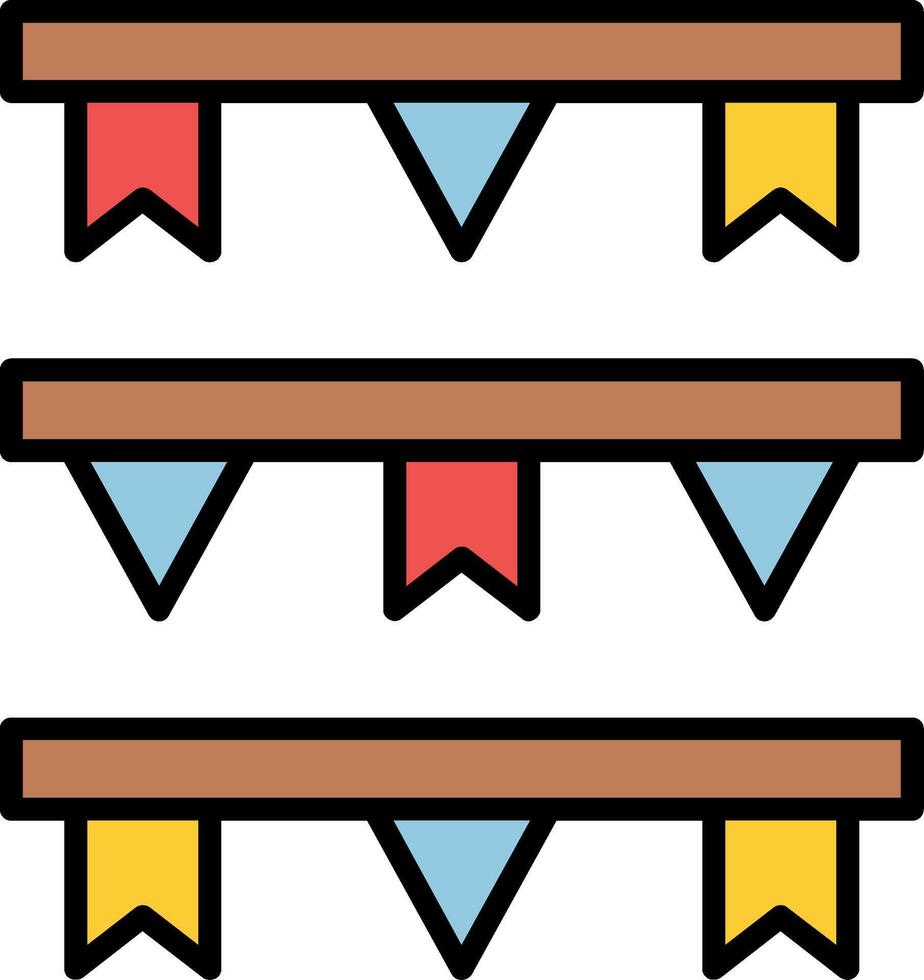 Garlands Line Filled Icon vector