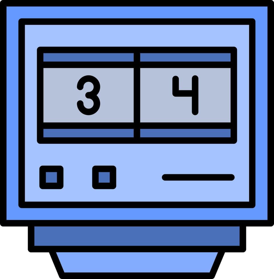 Lap Counters Line Filled Icon vector