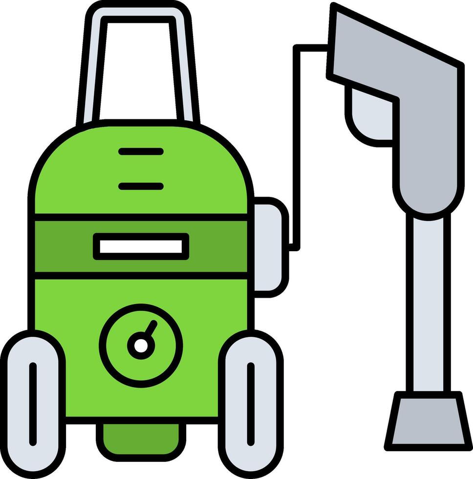 Power Wash Line Filled Icon vector