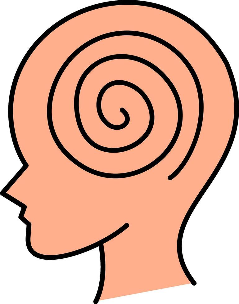 Hallucination Line Filled Icon vector