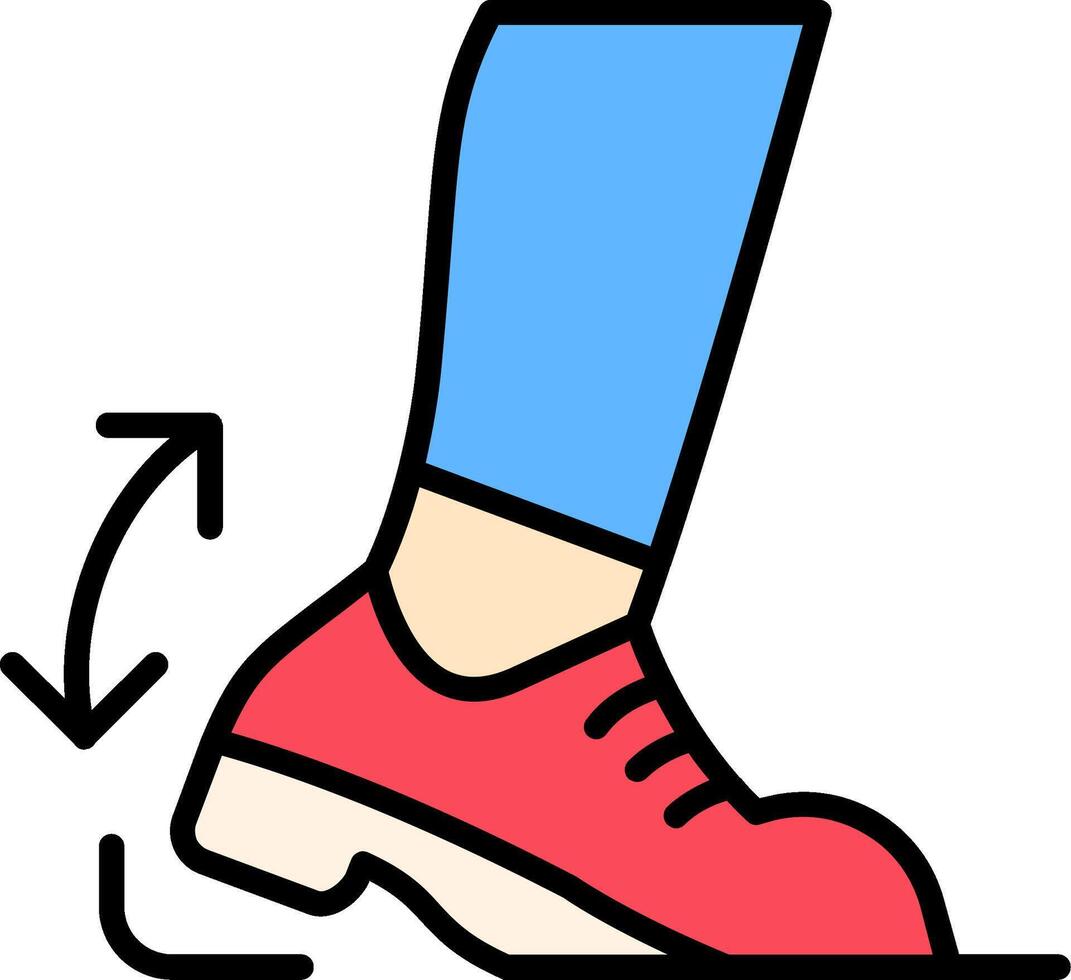 Heel Drop Line Filled Icon vector