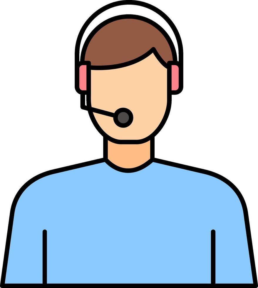 Virtual Assistant Line Filled Icon vector