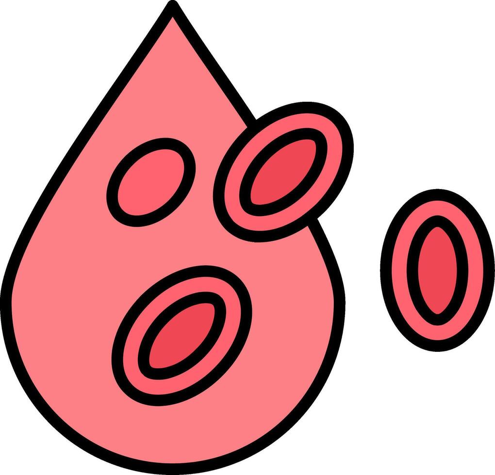 Platelet Line Filled Icon vector