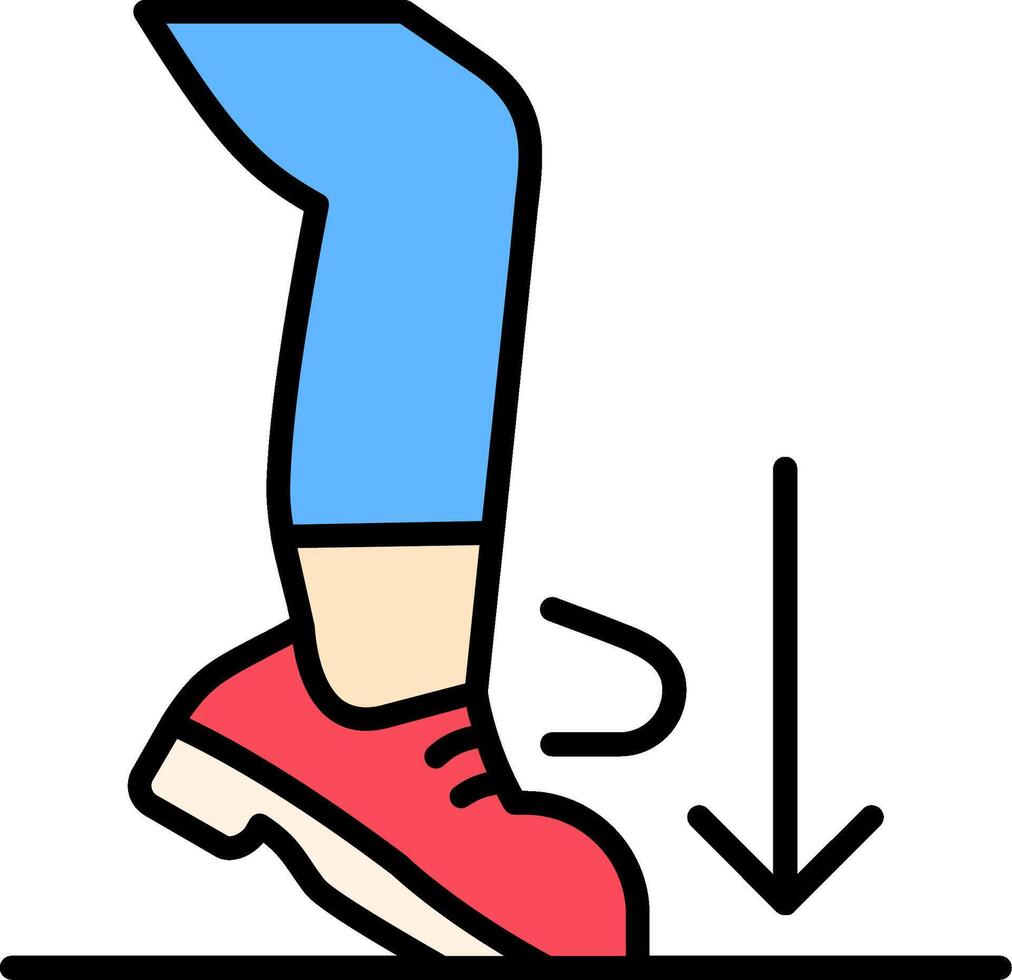 Ball Dig Line Filled Icon vector
