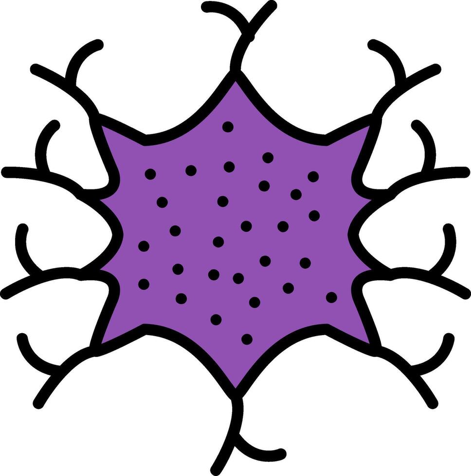 Microglia Line Filled Icon vector