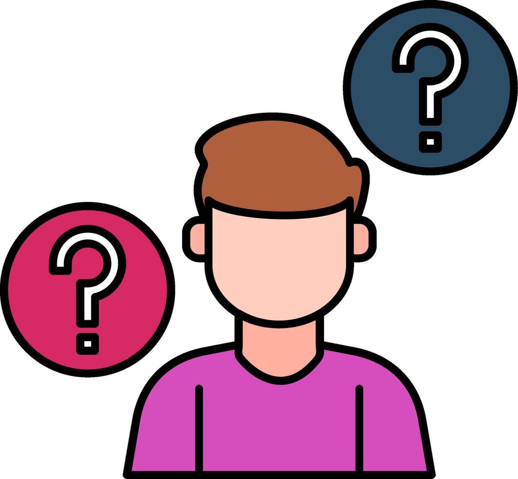 Memory Loss Line Filled Icon vector