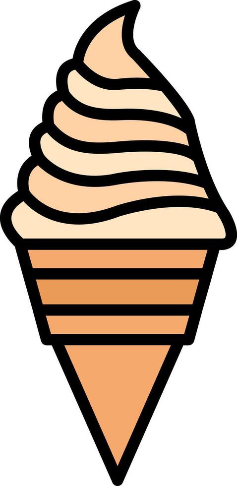 Ice Cream Line Filled Icon vector