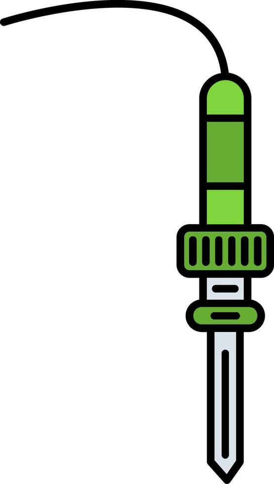 Soldering Iron Line Filled Icon vector