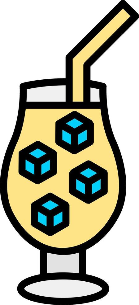 Ice Line Filled Icon vector