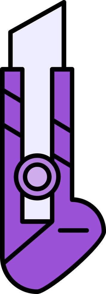 Utility Knife Line Filled Icon vector