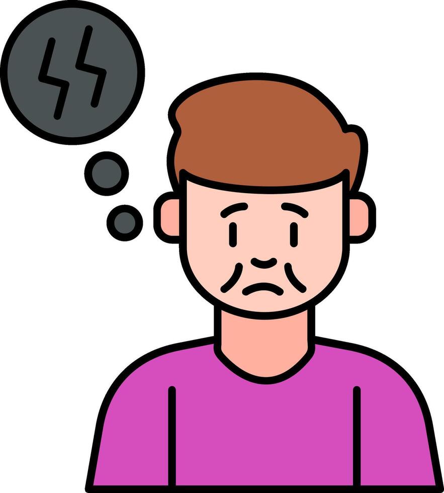 Parkinson Line Filled Icon vector