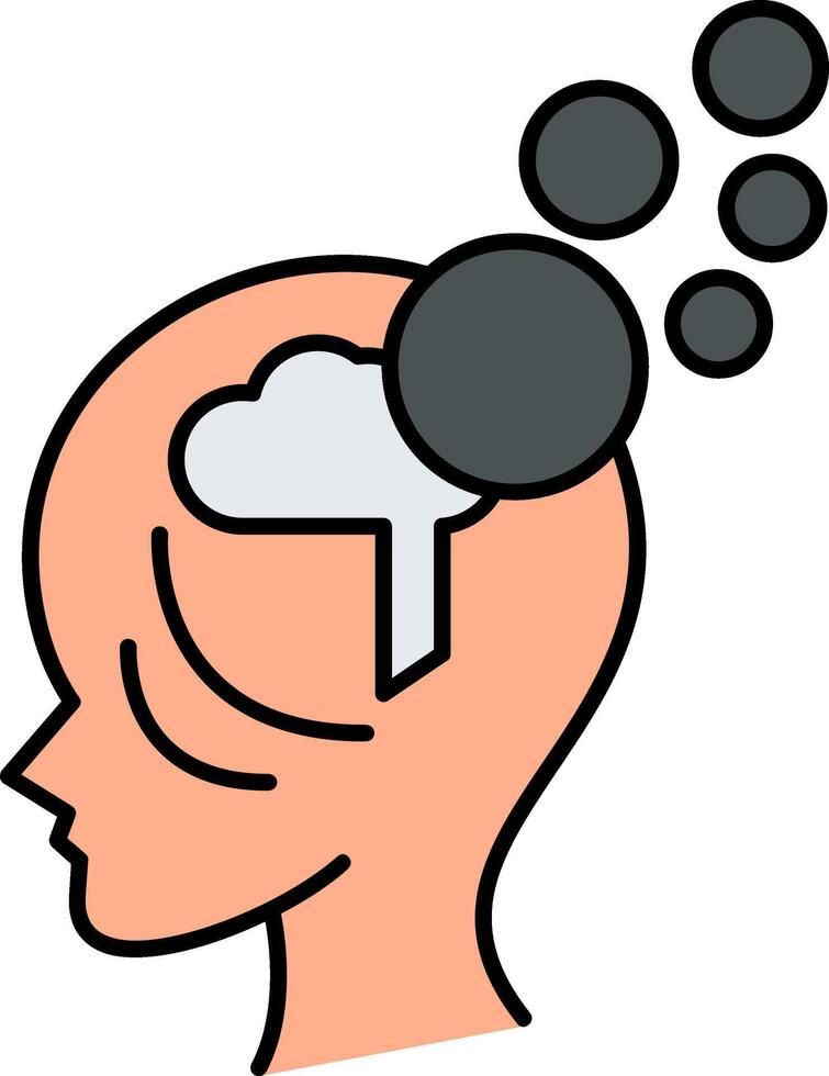 Amnesia Line Filled Icon vector