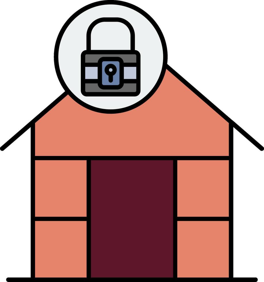 Anti Theft Line Filled Icon vector