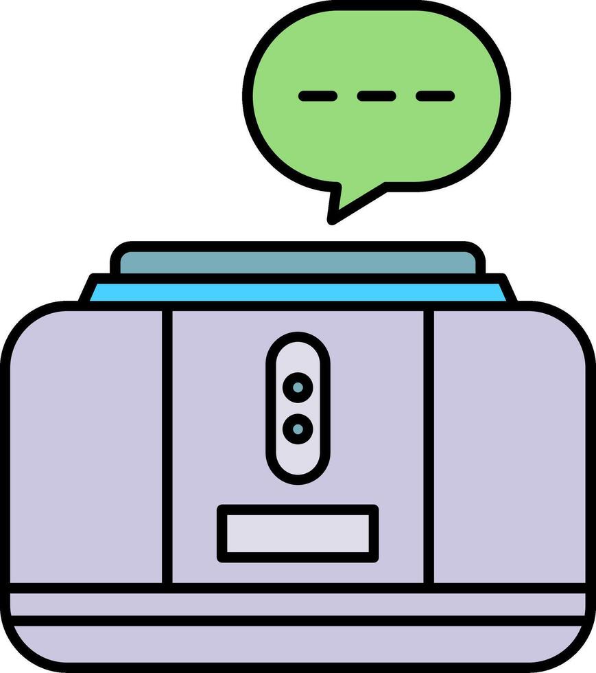 Virtual Assistant Line Filled Icon vector