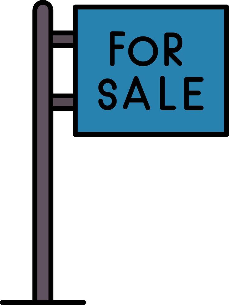 For Sale Line Filled Icon vector