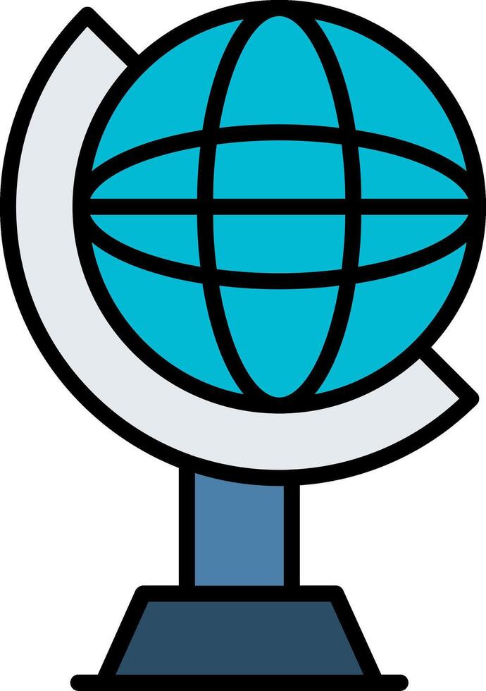 Globe Line Filled Icon vector