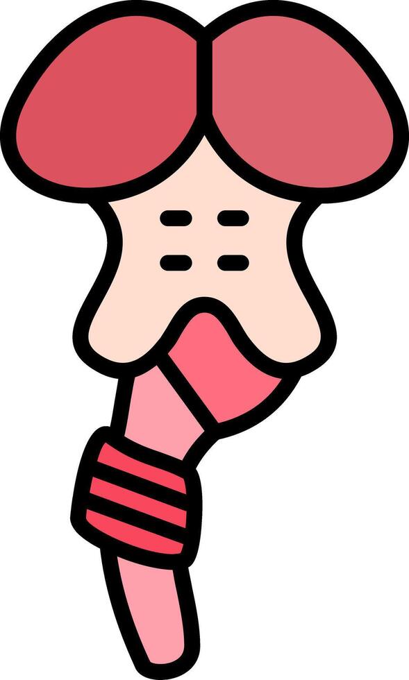 Brainstem Line Filled Icon vector