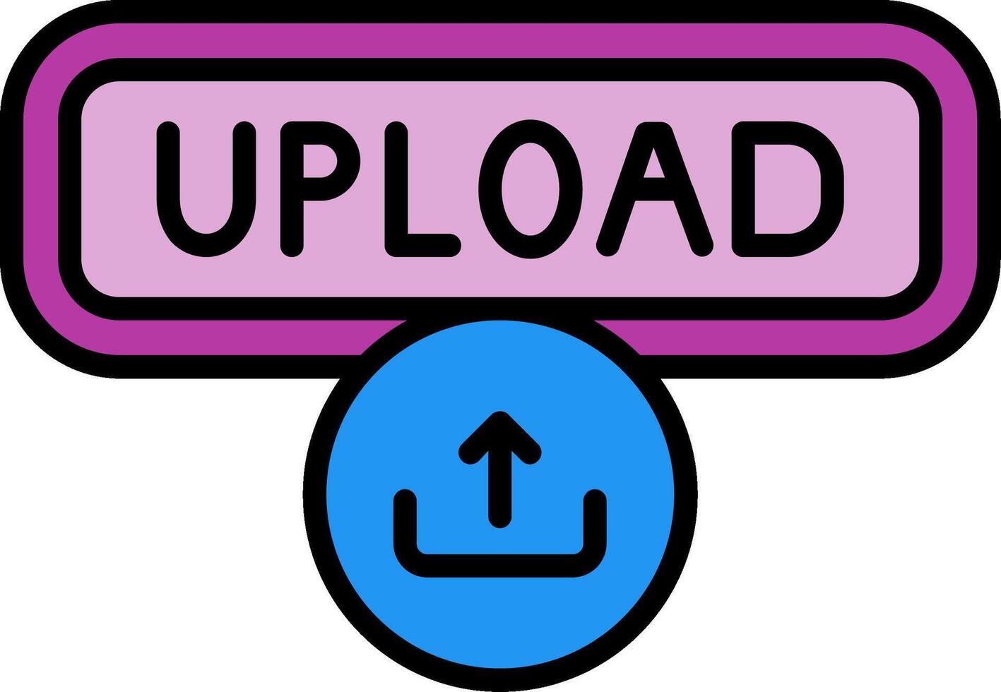 Upload Line Filled Icon vector
