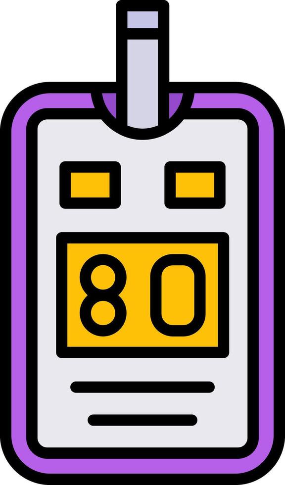 Glucose Meter Line Filled Icon vector