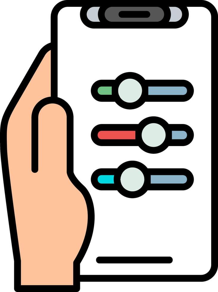 Settings Line Filled Icon vector
