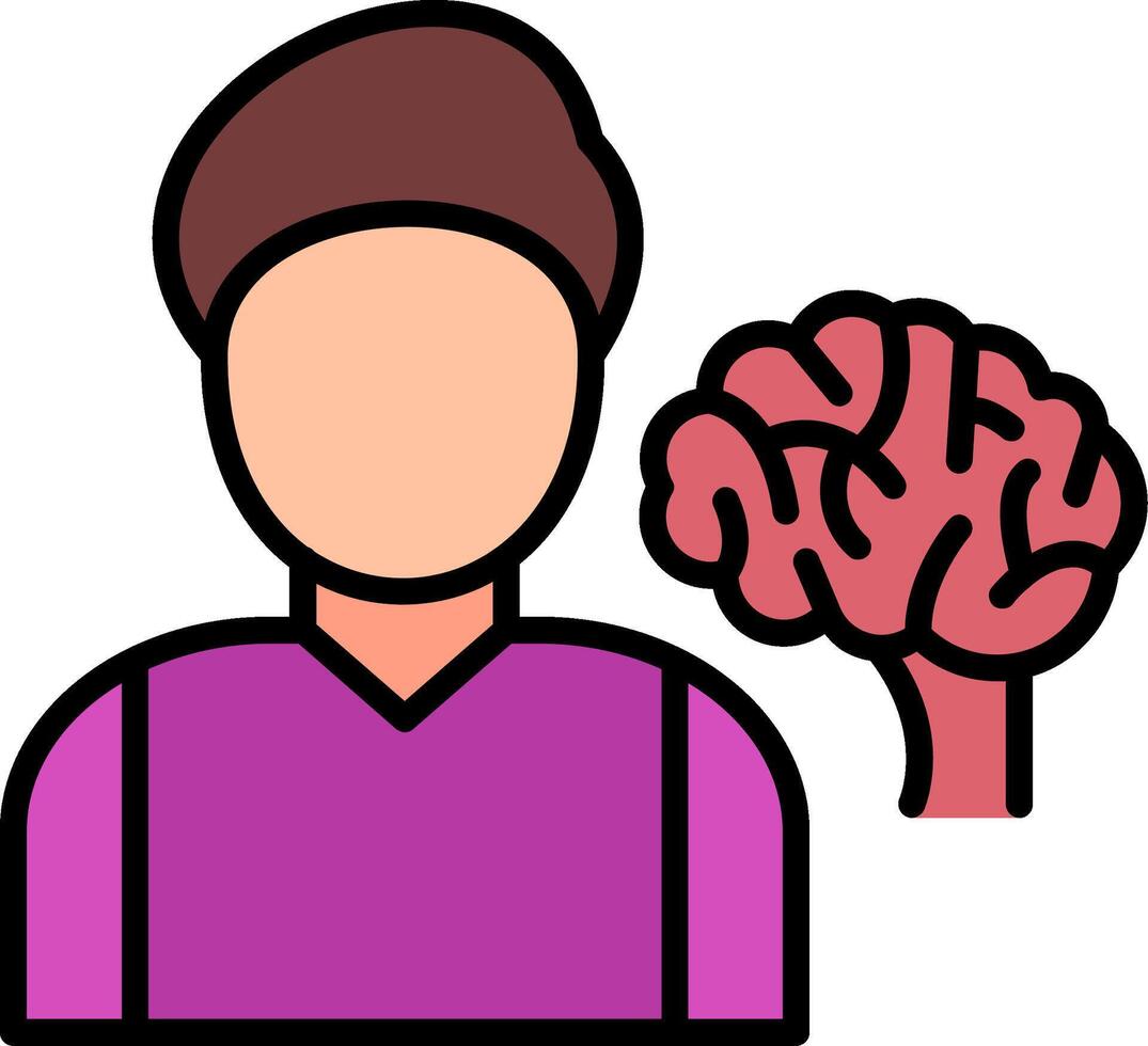 Neurologist Line Filled Icon vector