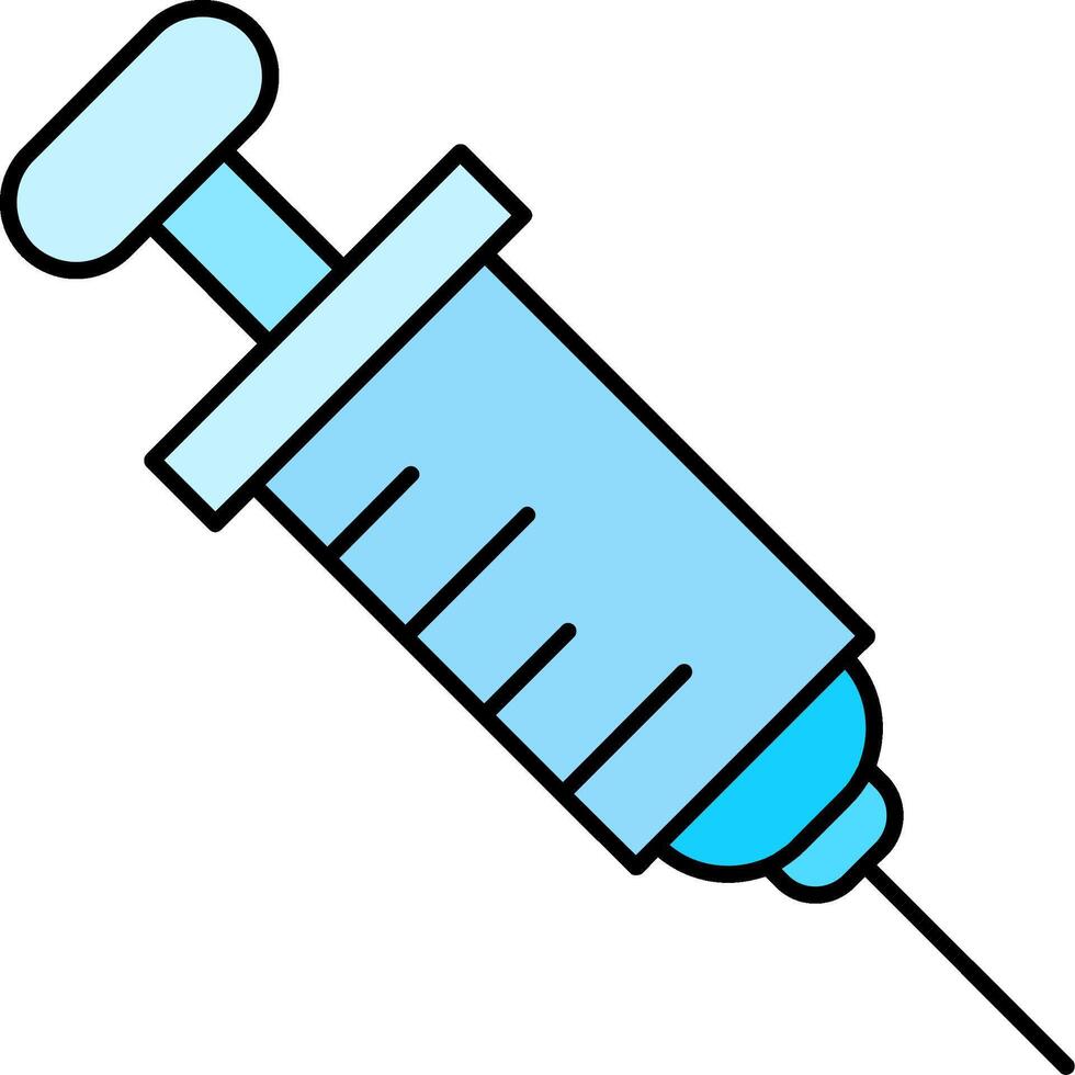 Injection Line Filled Icon vector