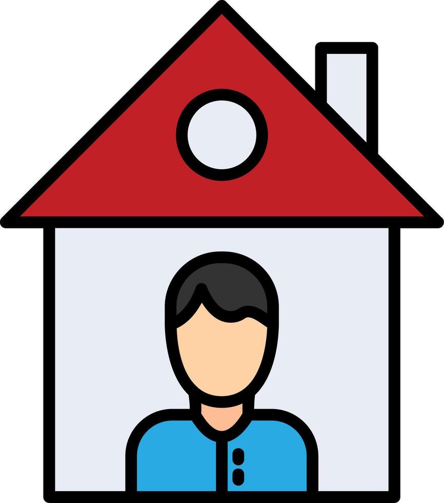 Isolation Line Filled Icon vector