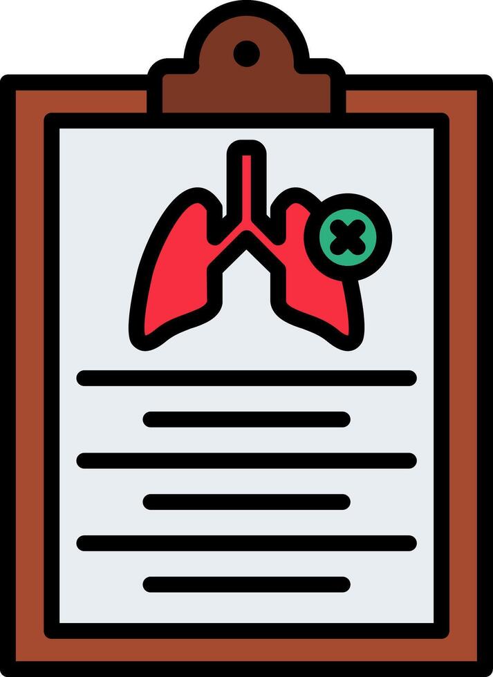 Tuberculosis Patient History Line Filled Icon vector