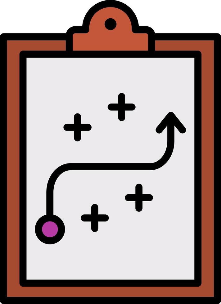 Strategy Line Filled Icon vector
