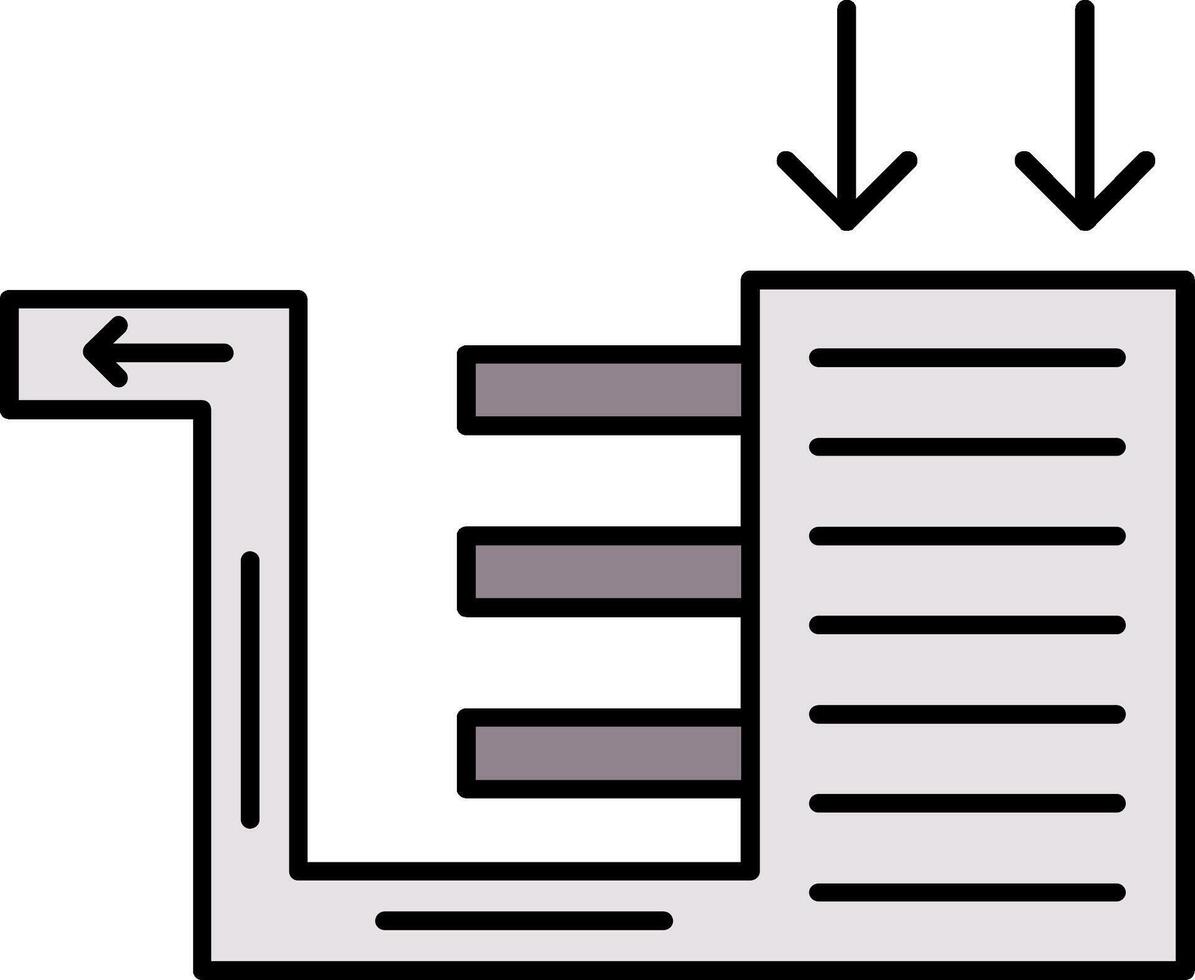 Biofilter Line Filled Icon vector